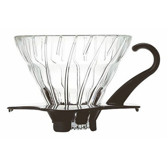 HARIO GLASS COFFEE DRIPPER V60 01 BLACK