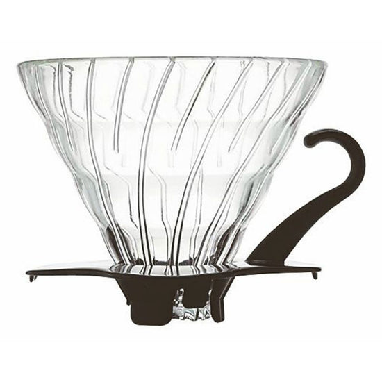 HARIO GLASS COFFEE DRIPPER V60 02 BLACK