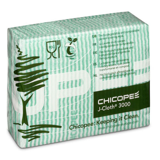 CHICOPEE J-CLOTH 3000 - FOLDED GREEN (PACK OF 50)