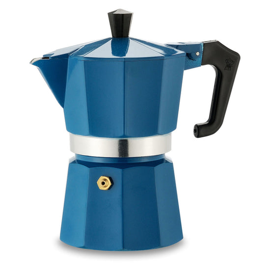 PEZZETTI ITALEXPRESS ALUMINIUM MOKA POT - 3 CUP TEAL BLUE