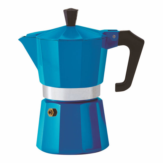 PEZZETTI ITALEXPRESS ALUMINIUM MOKA POT - 6 CUP TEAL BLUE