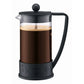 BODUM BRAZIL FRENCH PRESS COFFEE MAKER, 8 CUP, 1.0 L, 34 OZ - BLACK