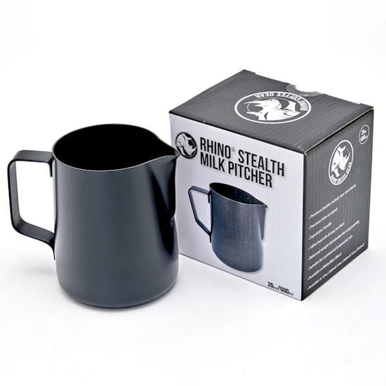 RHINOWARES BLACK STEALTH MILK PITCHER 600ML