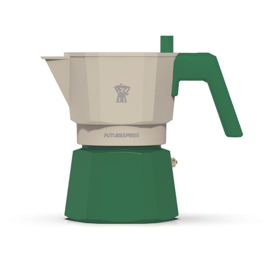 PEZZETTI FUTUREXPRESS MOKA POT - 3 CUP FOREST GREEN